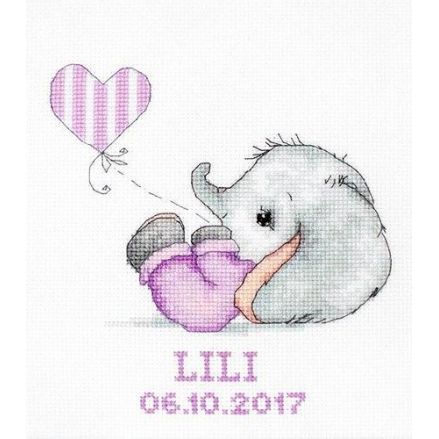 Cross Stitch Kit Baby Girl, Luca-S B1133