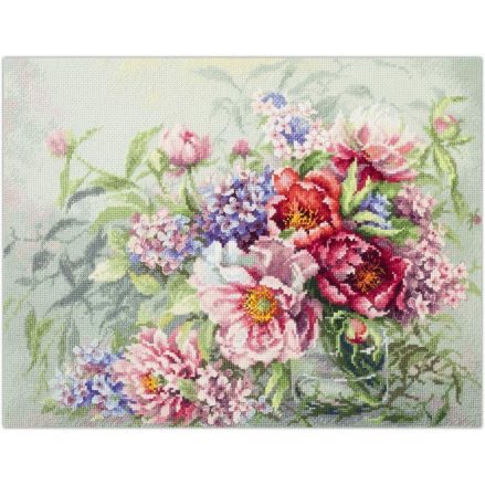Counted Cross Stitch Peonies and Hydrangeas, Magic Needle 510-224