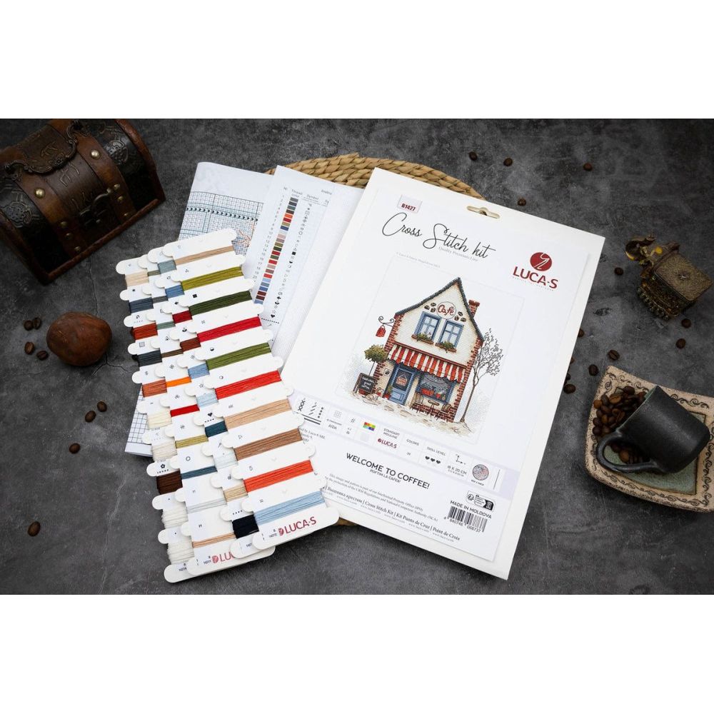 Cross Stitch Kit Luca-S - Welcome to Coffee! B1427