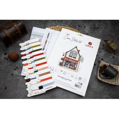 Cross Stitch Kit Luca-S - Welcome to Coffee! B1427