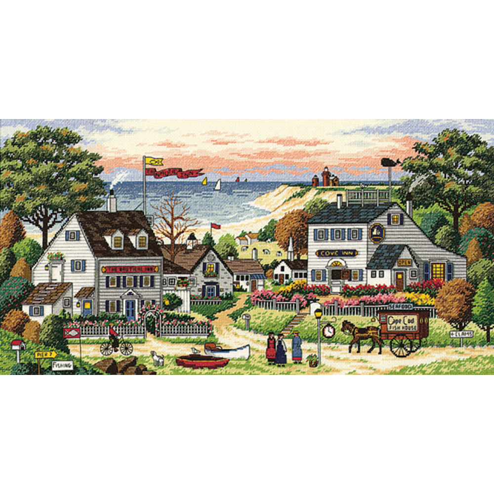Counted Cross Stitch Kit Cozy Cove, Dimensions Gold Collection3896