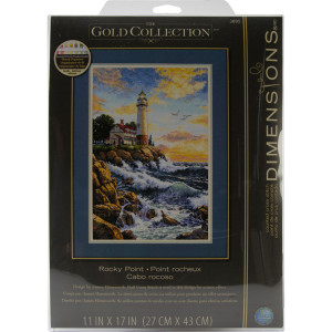Counted Cross Stitch Kit 11"X17"-Rocky Point, Dimensions, 3895
