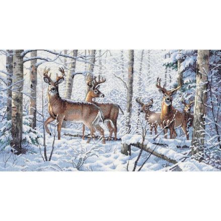 Counted Cross Stitch Kit Gold Collection Woodland Winter, Dimensions 35130