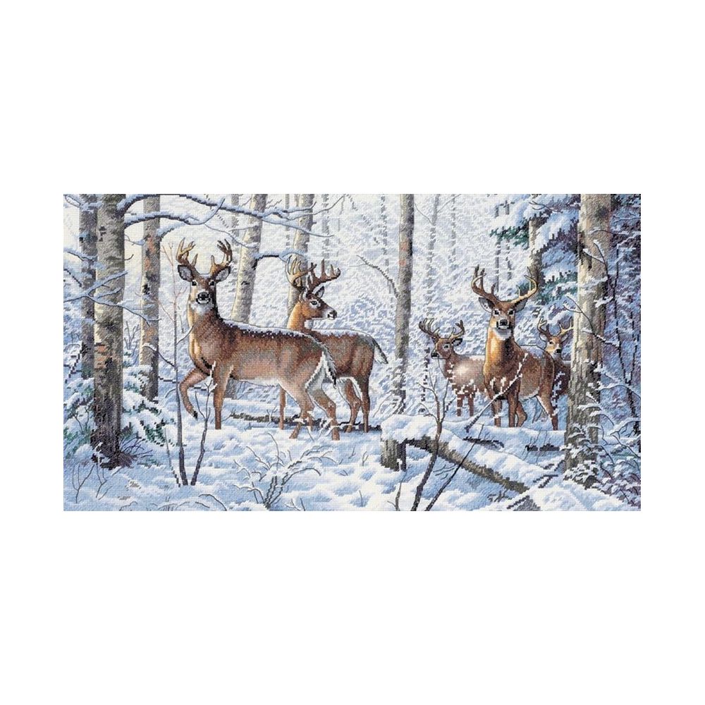 Counted Cross Stitch Kit Gold Collection Woodland Winter, Dimensions 35130