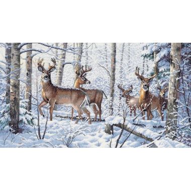 Counted Cross Stitch Kit Gold Collection Woodland Winter, Dimensions 35130