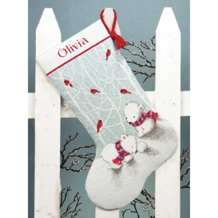 Counted Cross Stitch Kit Snow Bears Stocking, Dimensions 70-08902