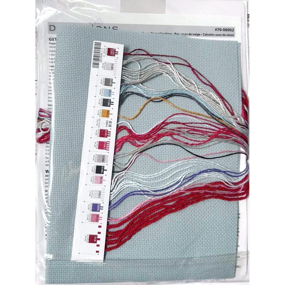 Counted Cross Stitch Kit Snow Bears Stocking, Dimensions 70-08902
