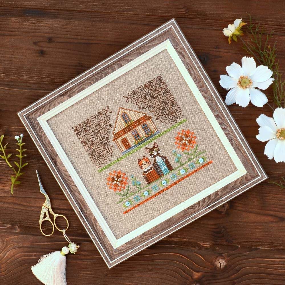 Feline Gothic Cross Stitch Kit – Tela Artis X-026 – Funny Cats Sampler