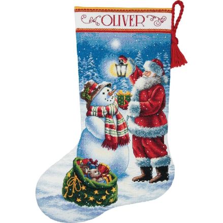 Counted Cross Stitch Kit Holiday Glow Stocking, Dimensions 70-08952