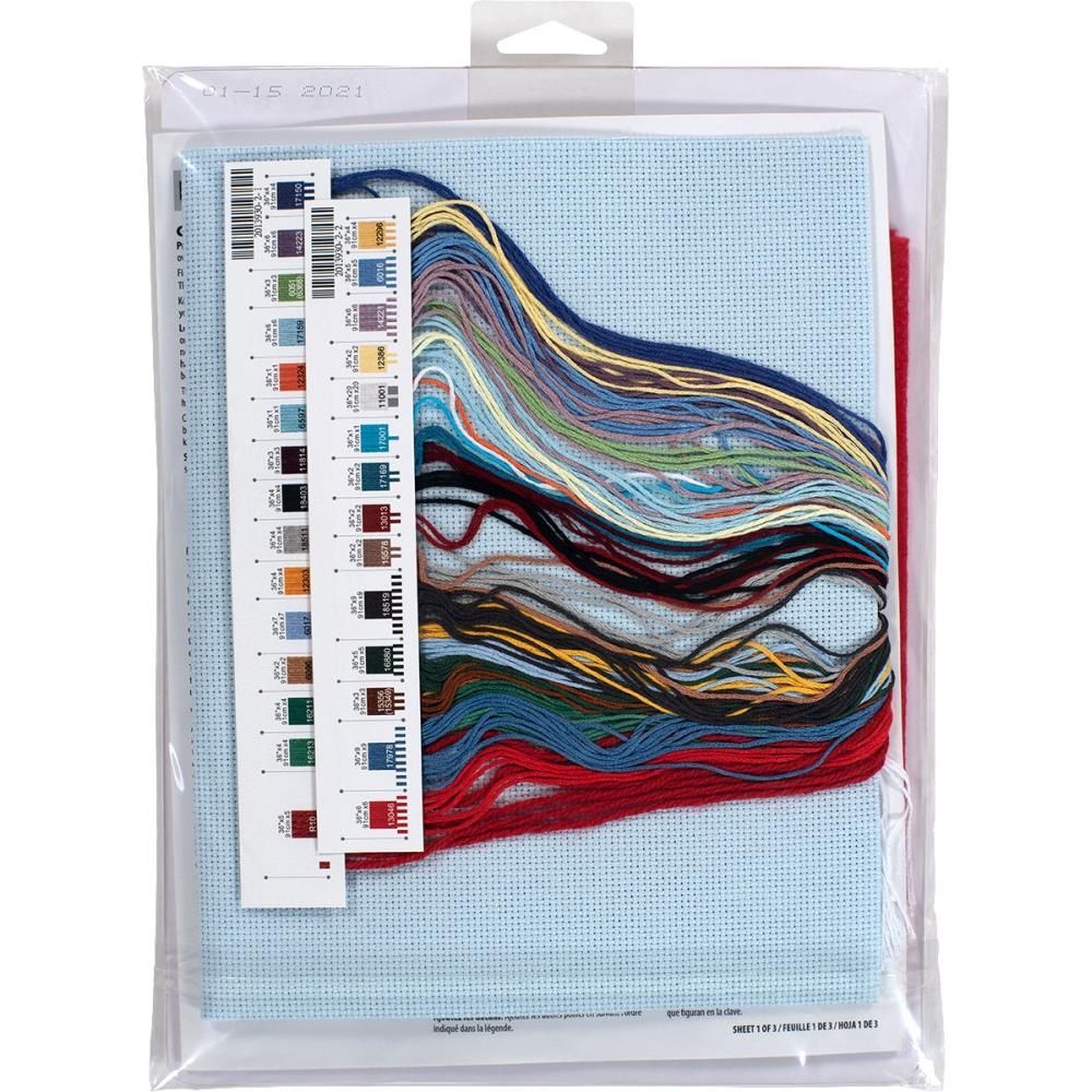 Counted Cross Stitch Kit 16" Long-Christmas Tradition Stocking, Dimensions, 70-08995