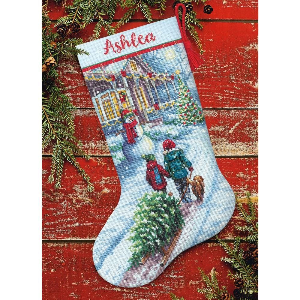 Counted Cross Stitch Kit 16" Long-Christmas Tradition Stocking, Dimensions, 70-08995