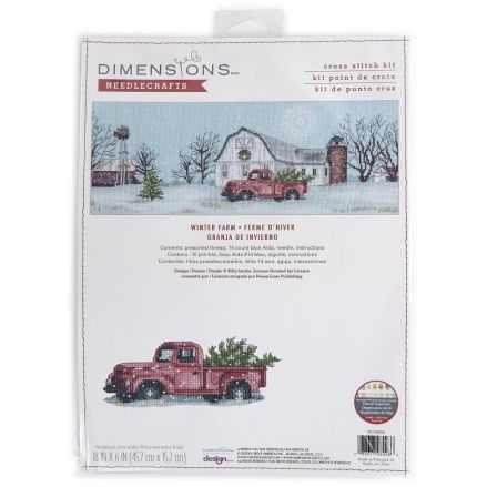 Counted Cross Stitch Kit Winter Farm, Dimensions 70-08998
