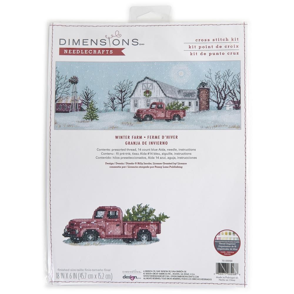 Counted Cross Stitch Kit Winter Farm, Dimensions 70-08998