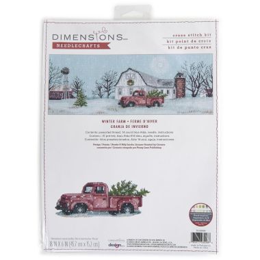 Counted Cross Stitch Kit Winter Farm, Dimensions 70-08998