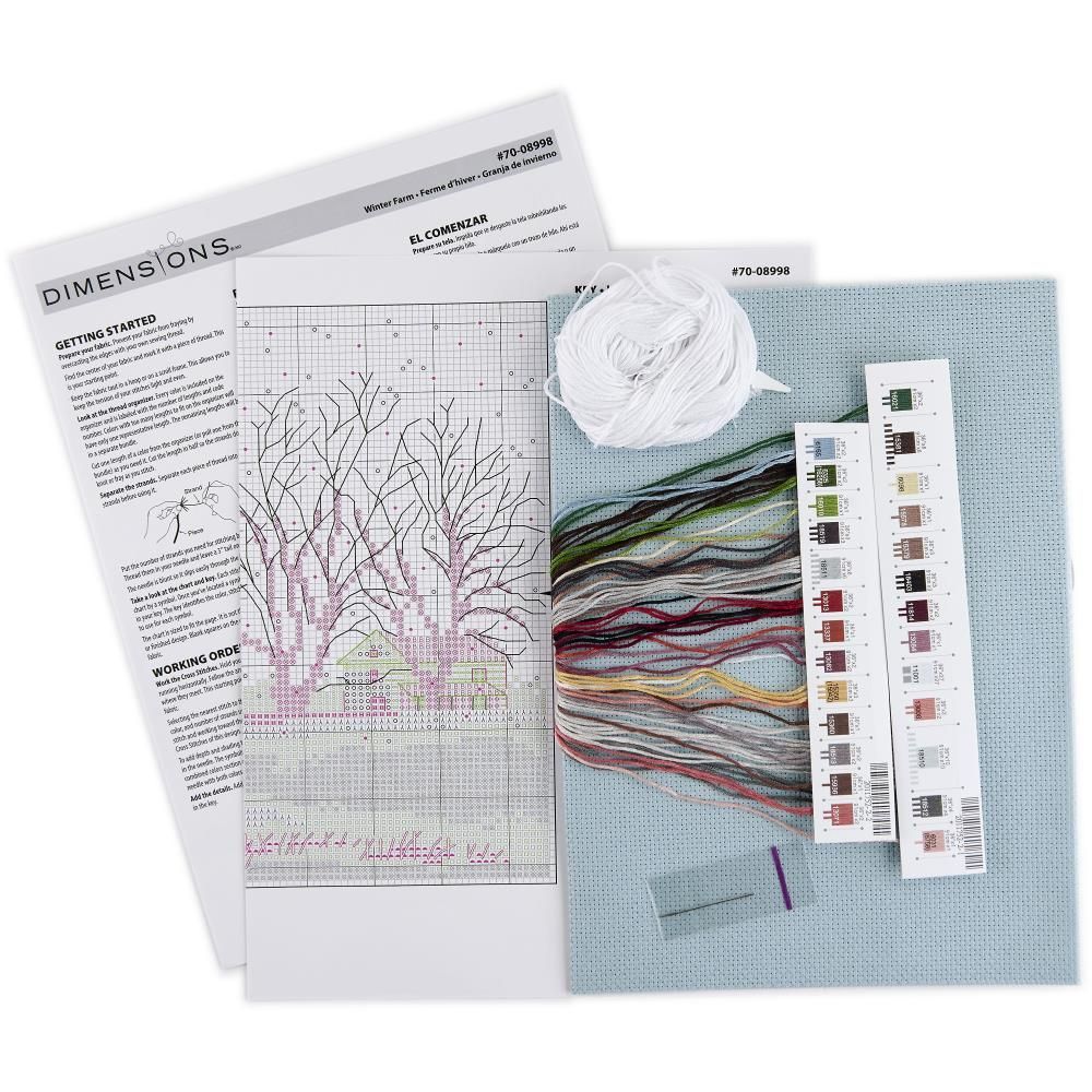 Dimensions Counted Cross Stitch Kit 70-08998 – Winter Farm