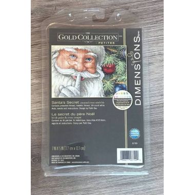 Dimensions Cold Collection Petites Counted Cross Stitch Kit Santa's Secret, 8799