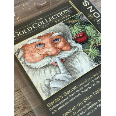 Dimensions Cold Collection Petites Counted Cross Stitch Kit Santa's Secret, 8799