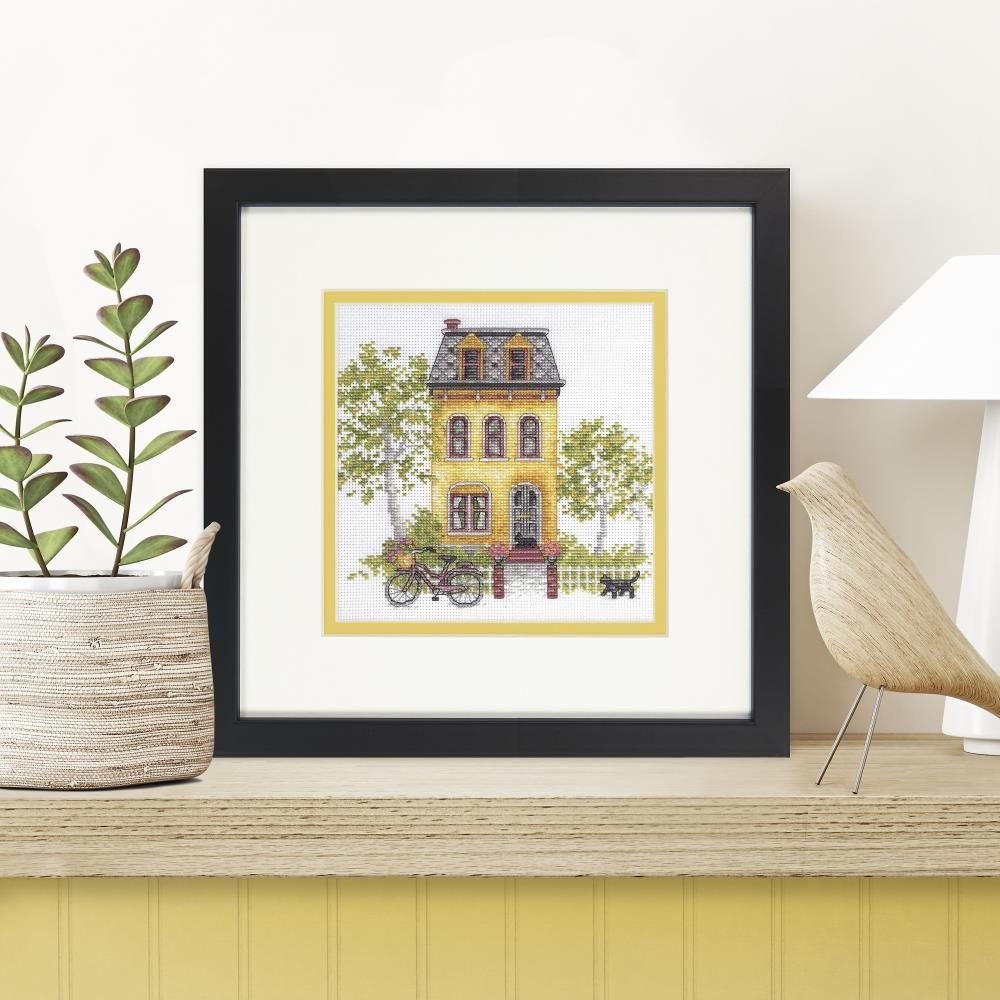 Dimensions Gold Collection Petites Cross-Stitch Kit Yellow House, 70-65226