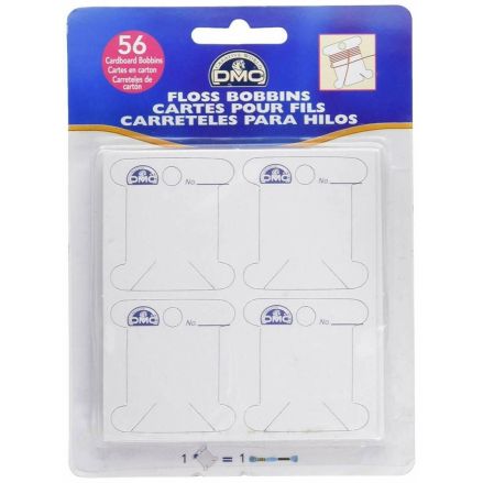 DMC Cardboard Floss Bobbins, 56/Pkg, 6101