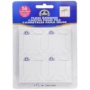 DMC Cardboard Floss Bobbins, 56/Pkg, 6101