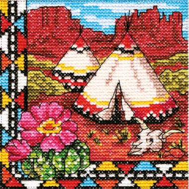 Cross-Stitch Kit “Indian Wigwam” Lady 01279