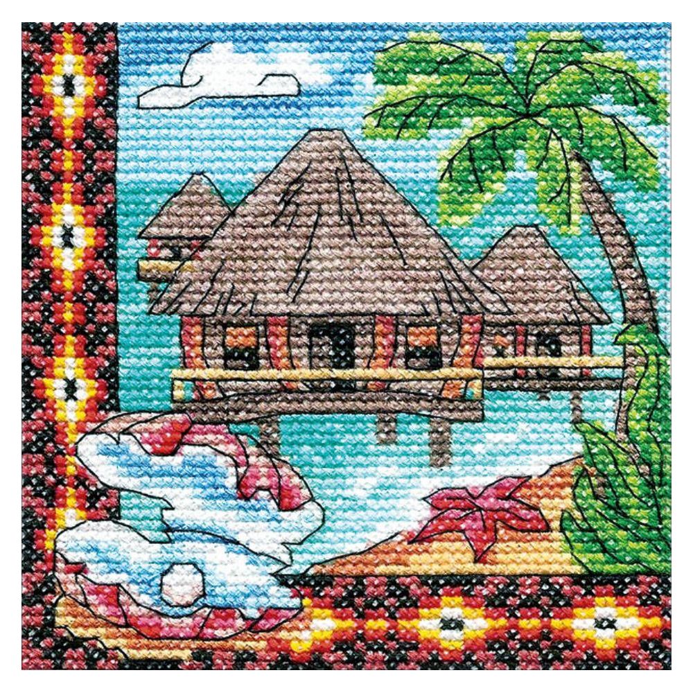 Cross-Stitch Kit “Oceania Bungalow” Lady 01280