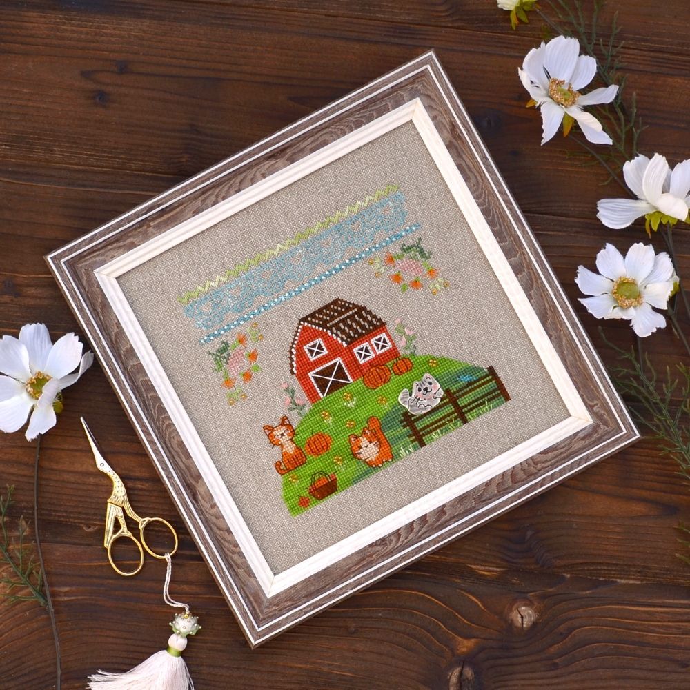 On Guard Cross Stitch Kit – Tela Artis X-027 – Square Sampler – Hand-dyed Threads On Guard Cross Stitch Kit – Tela Artis X-027 – Square Sampler – Hand-dyed Threads