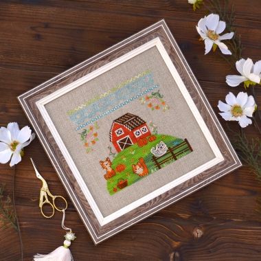 On Guard Cross Stitch Kit – Tela Artis X-027 – Square Sampler – Hand-dyed Threads