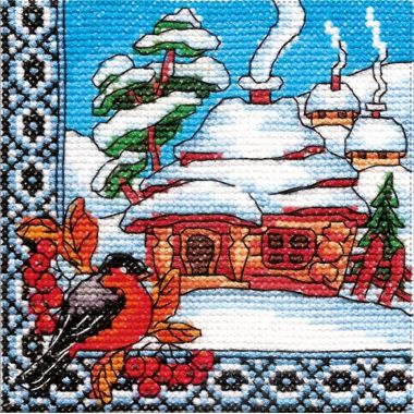 Cross-Stitch Kit “Winter Ukraine” Lady 01295