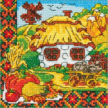 Cross-Stitch Kit “Harvest Time” Lady 01301