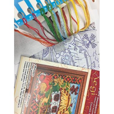 Cross-Stitch Kit “Harvest Time” Lady 01301