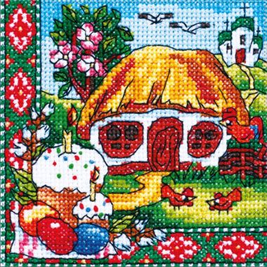 Cross-Stitch Kit “Easter” Lady 01303