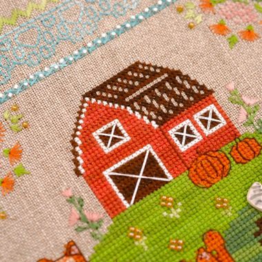 On Guard Cross Stitch Kit – Tela Artis X-027 – Square Sampler – Hand-dyed Threads