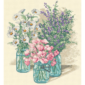 Counted Cross Stitch Kit Wildflower Trio, Dimensions 35122