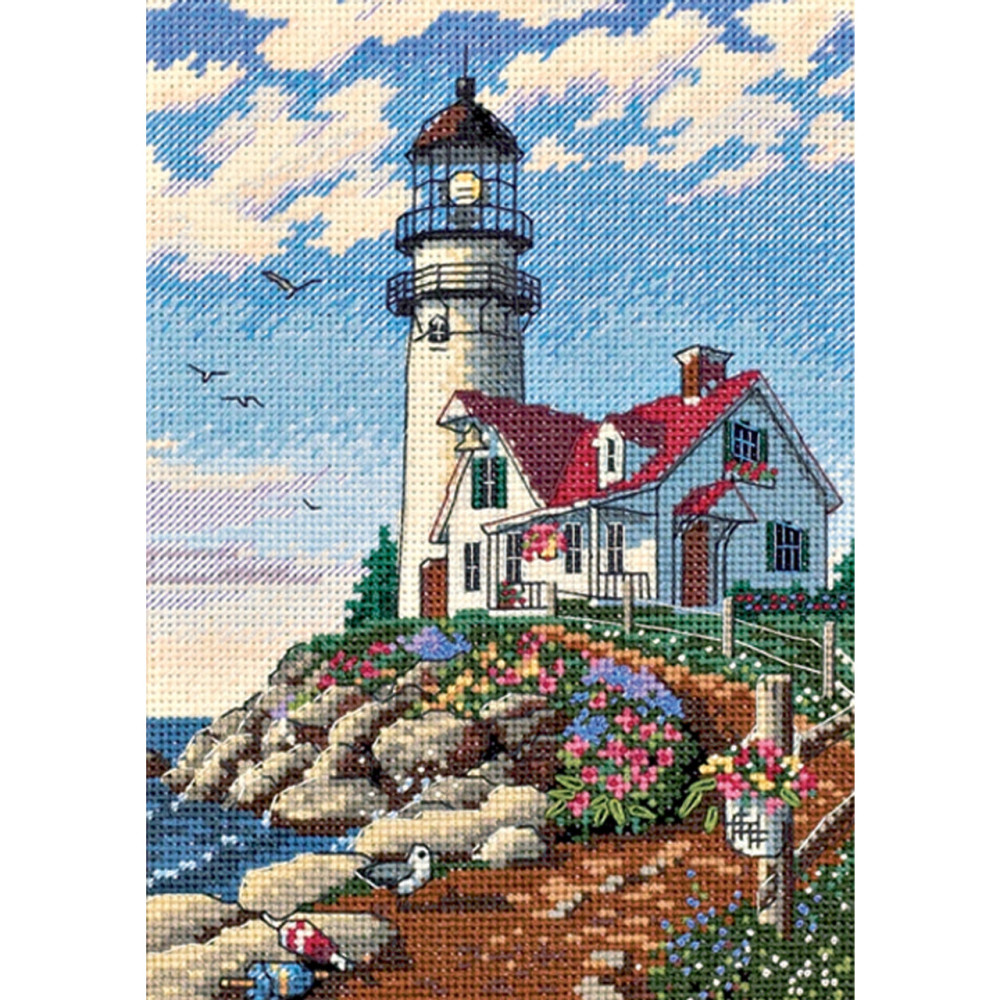 Counted Cross Stitch Kit Beacon at Rocky Point, Dimensions 6958