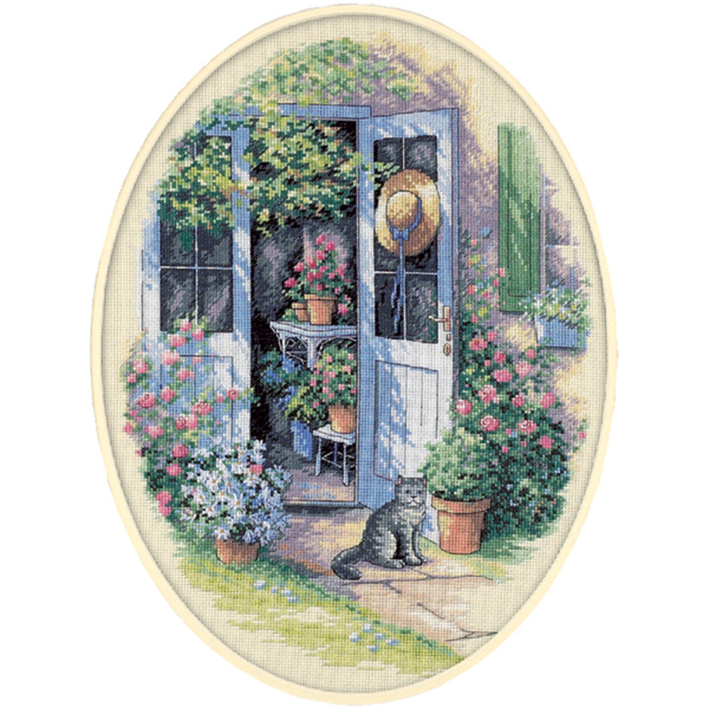 Counted Cross Stitch Kit 12"X16"-Door, Dimensions, 35124