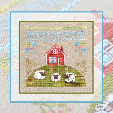 In the meadow Cross Stitch Kit – Tela Artis X-028 – Sampler – Hand-dyed Threads