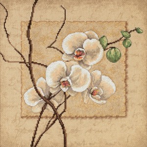 Counted Cross Stitch Kit Oriental Orchids, Dimensions 35176