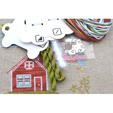 In the meadow Cross Stitch Kit – Tela Artis X-028 – Sampler – Hand-dyed Threads