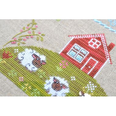 In the meadow Cross Stitch Kit – Tela Artis X-028 – Sampler – Hand-dyed Threads