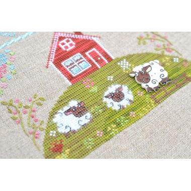 In the meadow Cross Stitch Kit – Tela Artis X-028 – Sampler – Hand-dyed Threads