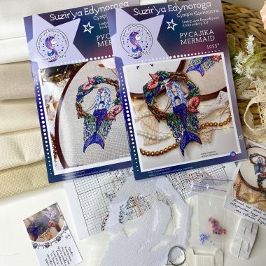 Cross Stitch Kit on Evenweave Fabric Mermaid, 1055 Unic