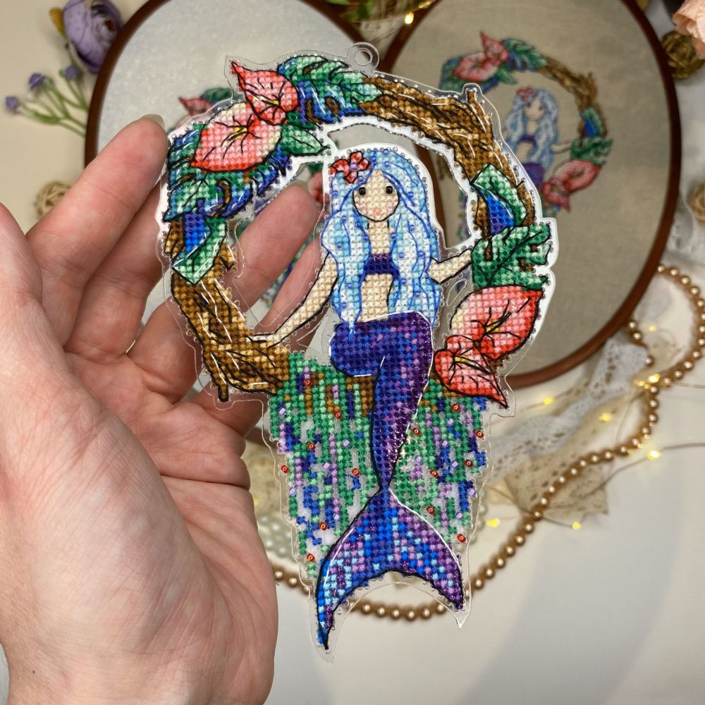Cross Stitch Kit on Evenweave Fabric Mermaid, 1055 Unic