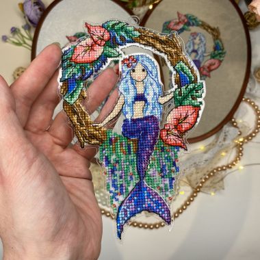 Cross Stitch Kit on Evenweave Fabric Mermaid, 1055 Unic