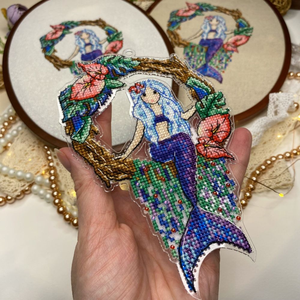 Cross Stitch Kit on Evenweave Fabric Mermaid, 1055 Unic
