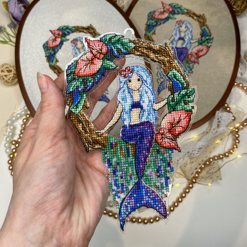 Cross Stitch Kit on Evenweave Fabric Mermaid, 1055 Unic