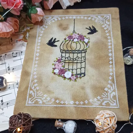 Cross Stitch Kit on Evenweave Fabric Happiness in the Skies, Unic, 1057