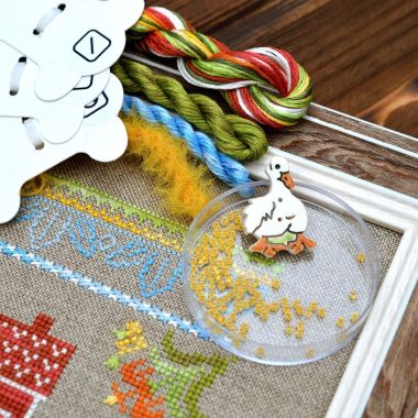 At the pond Cross Stitch Kit – Tela Artis X-029 – Sampler – Hand-dyed Threads