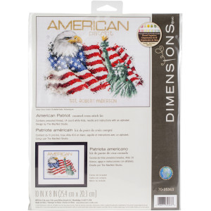 Counted Cross Stitch Kit 10"X8"-American Patriot, Dimensions, 70-35363