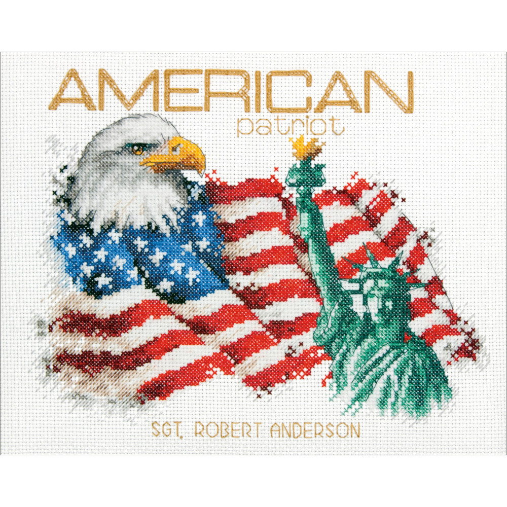 Counted Cross Stitch Kit 10"X8"-American Patriot, Dimensions, 70-35363